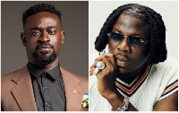 Kobby Kyei (L) has shared how Stonebwoy (R) helped him purchase his first car