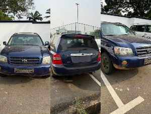 The Toyota Highlander vehicle was used in the Adabraka gold robbery in 2024