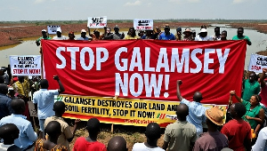 A protest against galamsey