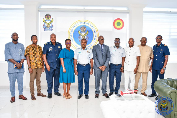AIB Commissioner pays courtesy call on Ghana Air Force to deepen aviation safety collaboration