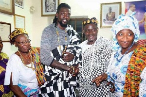 Adebayor was honoured for his humanitarian activities in the Southwest Togo.