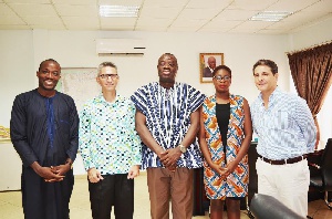 Mohammed Awal (middle) in a group photography with officials of Canadian-Ghana Chamber of Commerce