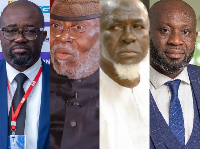 L-R: Kurt Okraku, Dr Nyaho-Tamakloe, Alhaji Grusah and George Afriyie are sporting personalities