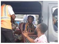 Snipped of the bus conductor and the task force officer arguing over who dumped the rubbish
