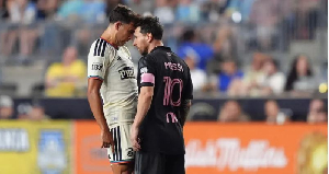 Quinn Sullivan and Lionel Messi clashed repeatedly in their side's game on August 19 Quinn Sullivan and Lionel Messi clashed repeatedly in their side's game on August 19