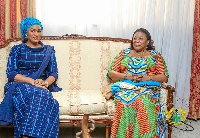 Samira Bawumia and Mrs Rebecca Akufo-Addo at 2017 SONA