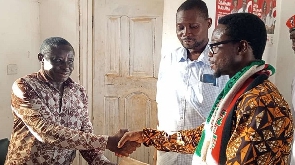 Evangelist Richard Prah  submits his nomination form to contest in the NDC parliamentary primaries