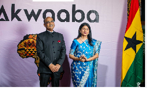 Shri Manish Gupta (L) is the outgoing High Commissioner of India to Ghana
