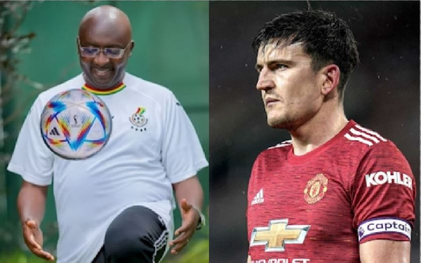 Vice President, Dr. Bawumia and  and Man United player, Harry Maguire