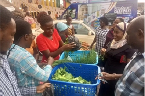 Some patrons of the PFJ market in Kumasi