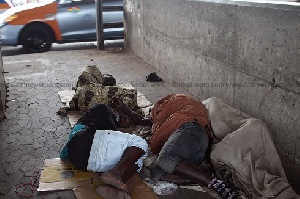 The homeless sleeping on the street
