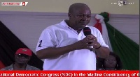 John Dramani Mahama was speaking to the delegates of Madina Constituency