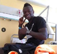 Thomas Boakye before he was discharged from the hospital