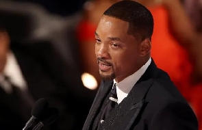 Will Smith on stage after slapping Chris Rock during the 2022 edition of Oscars
