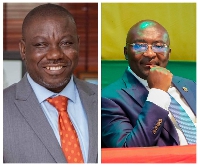 Ranking Member of Parliament's Finance Committee, Isaac Adongo and Vice President Bawumia