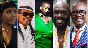 From L to R: Gyakie, Nana Acheampong, Nana Yaa, Pat Thomas, and Rev George Owusu Mensah