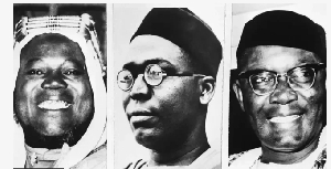 Sir Ahmadu Bello di north Nigerian premier, Chief Abafemi Awolowo di western leader, and Dr. Ndamdi