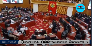Chaos has erupted in Ghana’s Parliament during proceedings on Tuesday Chaos has erupted in Ghana’s Parliament during proceedings on Tuesday
