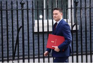 Wes Streeting attends a cabinet meeting at 10 Downing Street in London on Tuesday