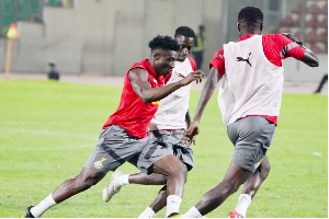 Black Stars at the training