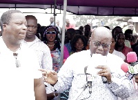 Parliamentary nominee of the Korley Klottey constituency, Philip Addison and Nana Addo.