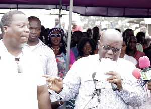 Parliamentary nominee of the Korley Klottey constituency, Philip Addison and Nana Addo.