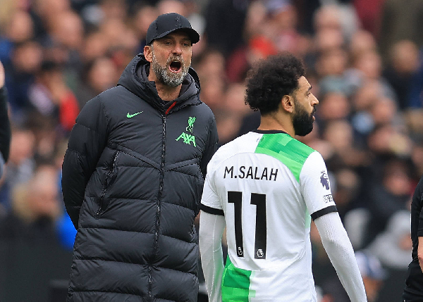 Mohamed Salah and Jurgen Klopp