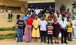 Participants of the workshop pose for a photo