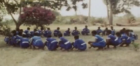 Shot of the children singing