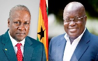The poll conducted by Joy News indicated that Ghanaians would choose Nana Addo over John Mahama