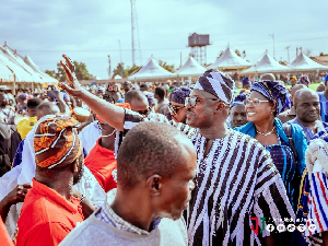 John Jinapor responding to cheers from th crowd