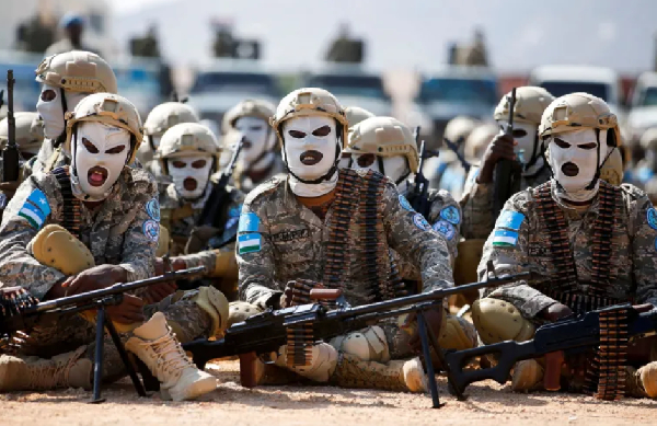 Puntland Security Forces parade newly trained soldiers and equipment to combat ISIL in Sudan