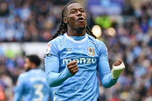 Black Stars striker, Brandon Thomas-Asante Black Stars striker, Brandon Thomas-Asante