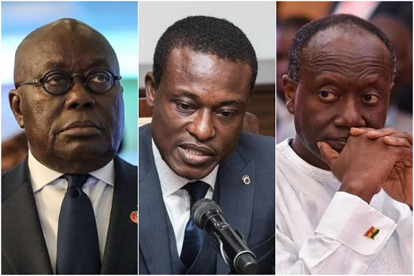 L-R: Nana Addo Dankwa Akufo-Addo, Kissi Agyebeng and Ken Ofori-Atta