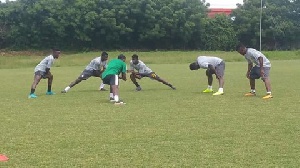 The team trained at the Presec Park at Legon