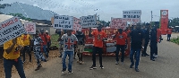 Some of the youths during the demonstration