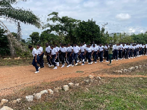 Some of the trainees undergoing training