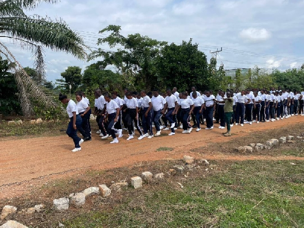 Some of the trainees undergoing training