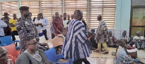 Dr. Mahamudu Bawumia speaking at the palace of Yagbonwura Tuntumba Boresa (I)