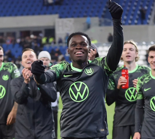 Jeremy was adorned with the captain's armband for Wolfsburg's U19 team