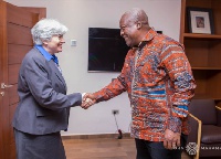 Former President John Dramani Mahama and US Ambassador to Ghana, Stephanie S. Sullivan