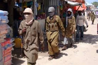 Al-Shabab fighters on patrol