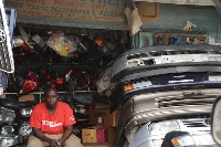 File photo of a spare parts dealer