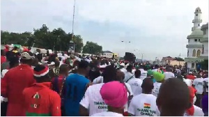 A large number of NDC supporters have joined the party's unity walk