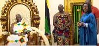 Diana Hamilton visits Otumfuo at Manhyia Palace