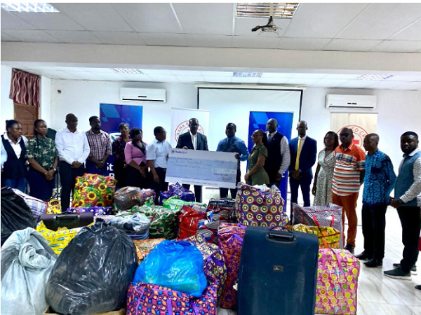 Presenatation of the items at the Headquarters of the Ghana Red Cross Society in Accra