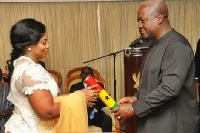 President Mahama and Charlotte Osei