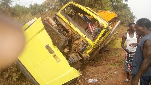 The truck damaged truck in which seven men died