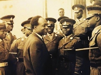 Ghana’s first president, Osagyefo Dr Kwame Nkrumah with his security personnel