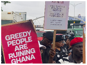 A file photo of some individuals who have stage a protest